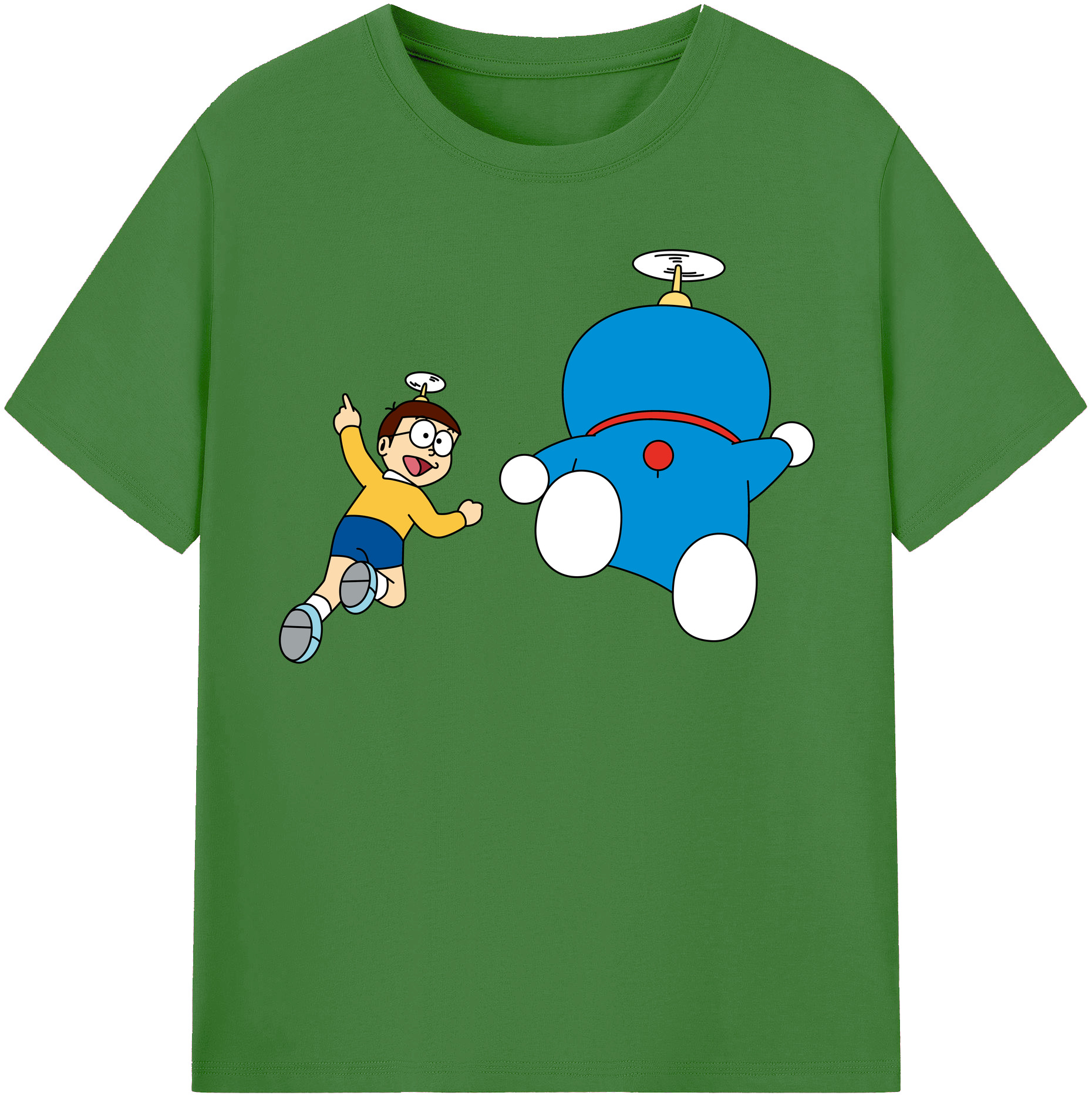 （画像用） ドラえもん 野比 のび太 Doraemon Nobita Nobi レディースカジュアルプリントTシャツ（綿100％）